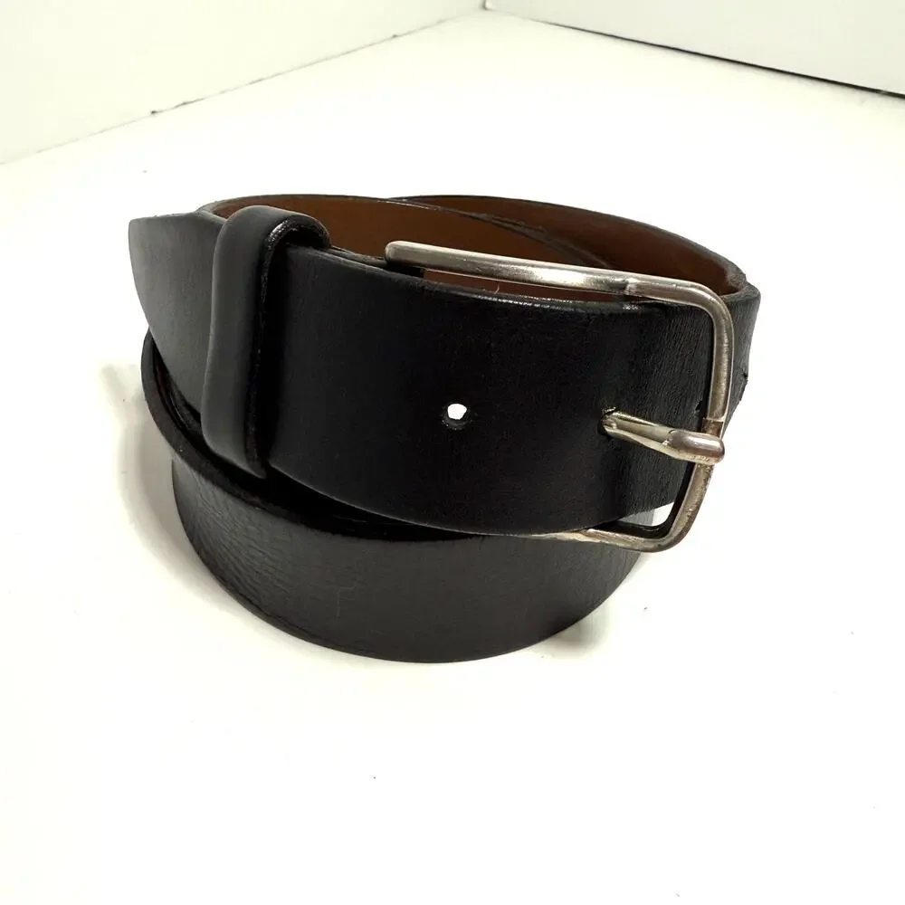 Allen Edmonds Broadway Avenue Belt 40 Black Italian Leather 39611 USA *flaw